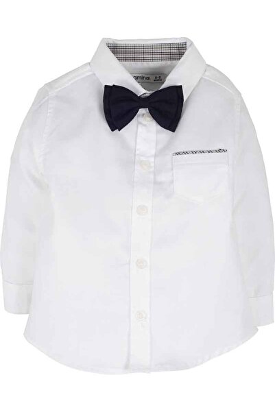 İdilbaby&Mamino Papyonlu Cepli Klasik Erkek Çocuk Gömlek 9592