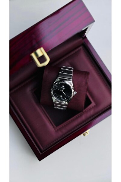 MACON Men’s Luxury Silver Analog Watch with Integrated Stainless Steel Bracel...