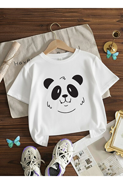 Let's Wear Tricou premium Panda cu imprimeu pentru copii bumbac 100% % u B gu...