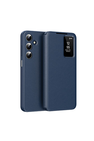 Techsuit Husa tip carte Samsung Galaxy A17 5G SmartView Series, albastru