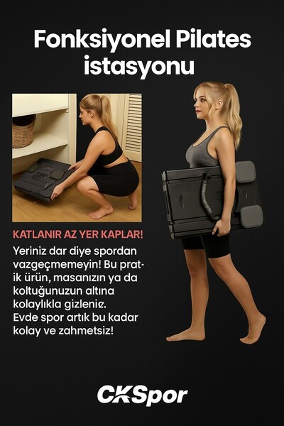 OULITE Pilates Tahtası Seti Reformer Etkili Çok Amaçlı Direnç Lastikli Diz Mi...