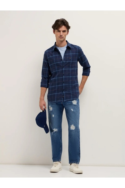 The Bear House Men's long Sleeve Shirt, breathable, soft comfort Fabric