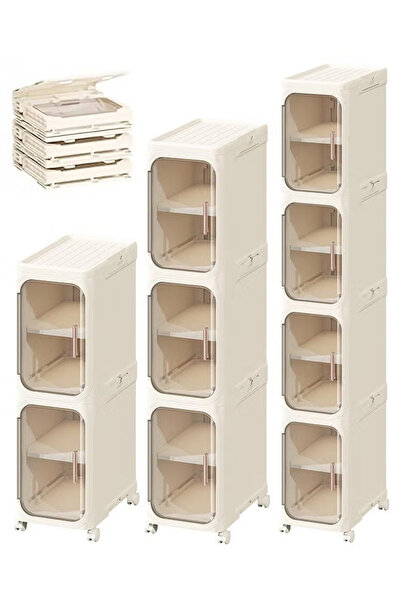 Generic Minimalist bathroom storage cabinet, foldable storage cabinet, portab...