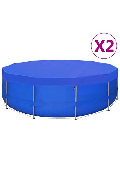vidaxl Pool Covers 2 pcs PE Round 460 cm 90 g/m²
