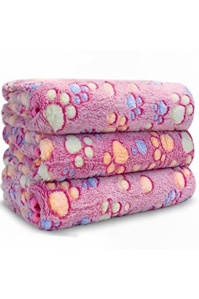 Choice3 بطانية صوفية ناعمة ورقيقة للغاية للحيوانات الأليفة، لون وردي فاتح، قط...