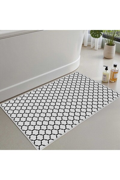 Monnhein Bath Mat, Soft Bathroom Rug, Non-Slip Dot Backing, Washable - 60X100