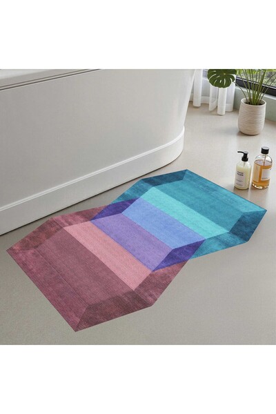 Monnhein Bath Mat, Soft Bathroom Rug, Non-Slip Dot Backing, Washable - 60X100