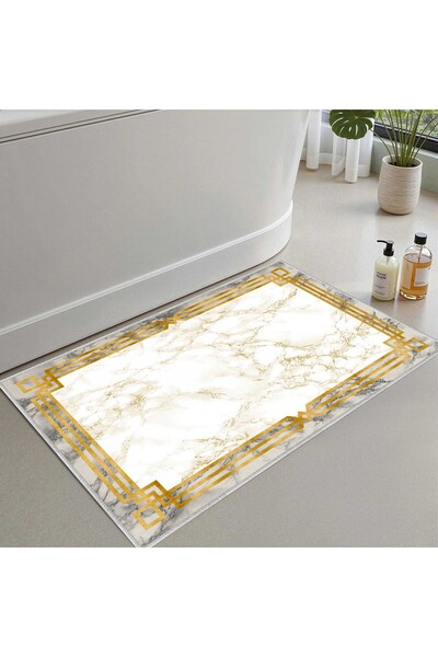 Monnhein Bath Mat, Soft Bathroom Rug, Non-Slip Dot Backing, Washable - 60X100