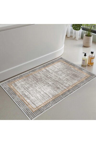 Monnhein Bath Mat, Soft Bathroom Rug, Non-Slip Dot Backing, Washable - 60X100