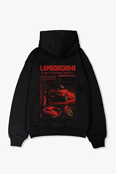 LAND MODA سويت شيرت مطبوع هوديز قماش مضغوط (قطن من الداخل)