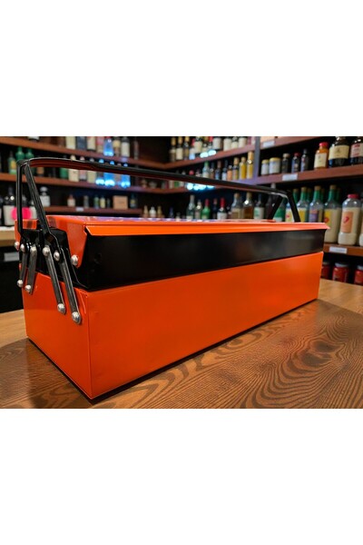 MetisCelikYay Katlanır 3 Gözlü Metal Takım Çantası 51 cm