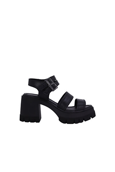 ALBİNİ 26Y10883 Hakiki Deri Topuklu Kadın Sandalet