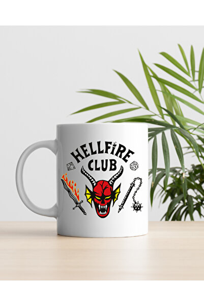 DİLAHOME Stranger Things Hellfire Club Porselen Kupa Bardak – Fantastik Gotik...