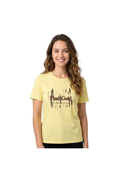 Enfield & Co. Tricou de damă Enfield&Co cu imprimeu auriu Find Yellow