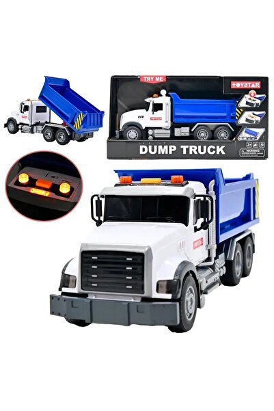 Tıfıl Toys Sesli Işıklı Pilli Damperli İş Makinası Oyuncak Harfiyat Kamyonu