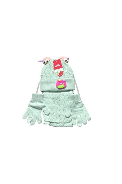 Kitti 4-8 Years Old Girl's Scarf, Beanie, Gloves, Fleece Inside, 3-Piece Set ...