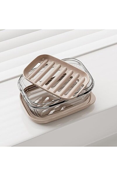 Arabest علبة صابون سفر مانعة للتسرب مع غطاء، مناسبة للصالة الرياضية، مزودة بف...