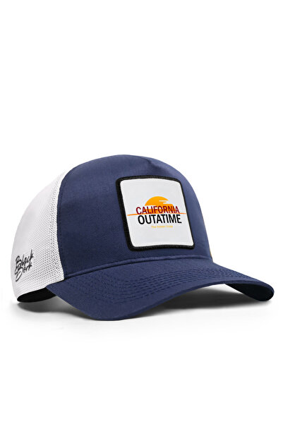 BlackBörk قبعة كوردورا بشعار كاليفورنيا أوتاتايم باللونين الأزرق الداكن والأبيض