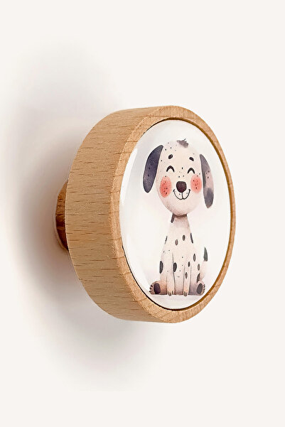 Kulpingo Mâner din lemn pentru camera copiilor, cu design de câine dalmatian