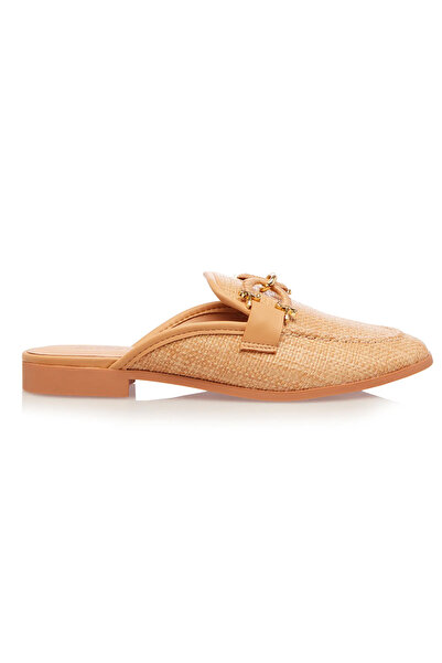 MANGATA Raffia Slippers Isteria with Gold Accessory