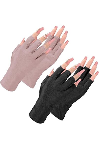 Arabest UPF 50+ UV Nail Protection Gloves,Lamp Fingerless UV Gloves, Prevent ...
