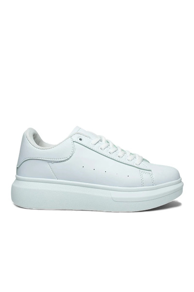 iskarpino Thick Sole Lace-Up White Casual Sports Shoes Sneaker