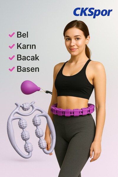 OULITE Hula hoop i masažer sa 9 točkova, super set za mršavljenje struka, nog...