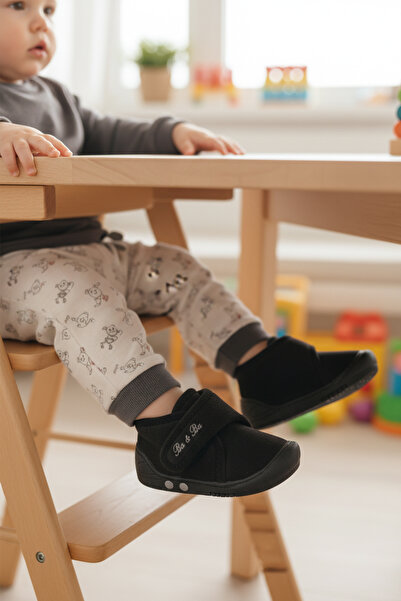 WALKWAY 058989 B شبشب أطفال أسود بشريط فيلكرو