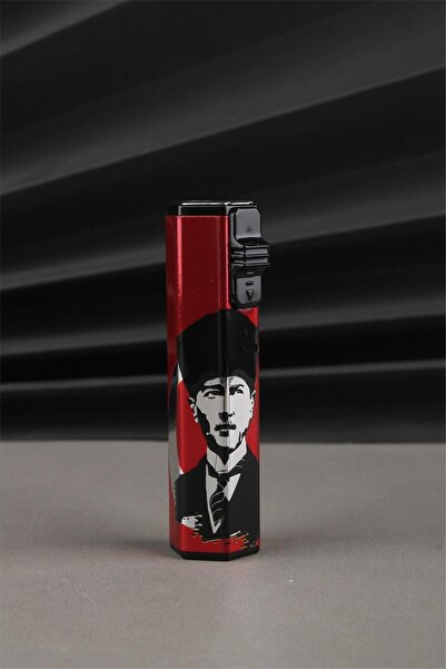 Silvio Monetti Atatürk Portre Pürmüz Jet Alevli Altıgen Gazlı Çakmak SM188PI0001