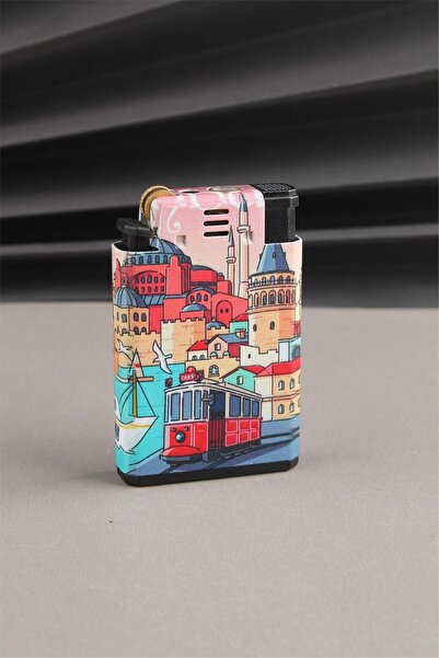 Silvio Monetti İstanbul Temalı Çift Yanışlı Mavi Pürmüz Ve Normal Alevli Gazl...