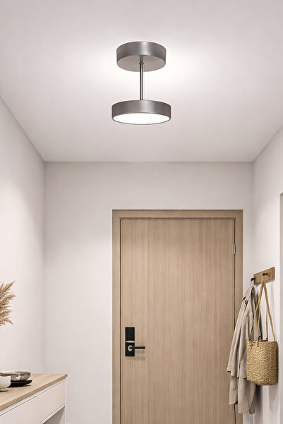 Fer Avize Sual Ledli Avize 3 Renk Işık Veren Enerji Tasarruflu Tekli Modern A...