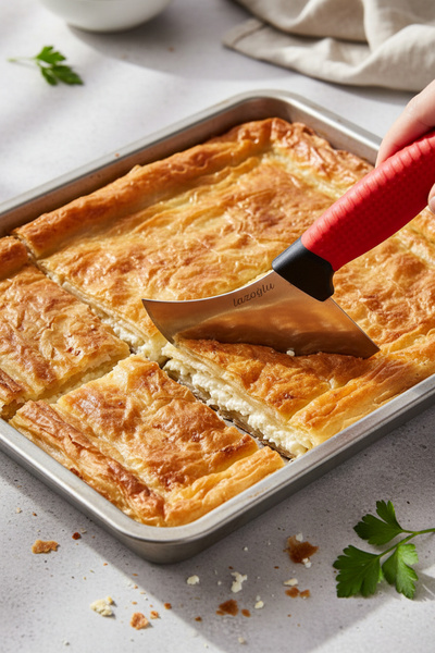 Lazoğlu RedMaster Serisi Börek Bıçağı-Dalgalı Ağız | Profesyonel Kullanım