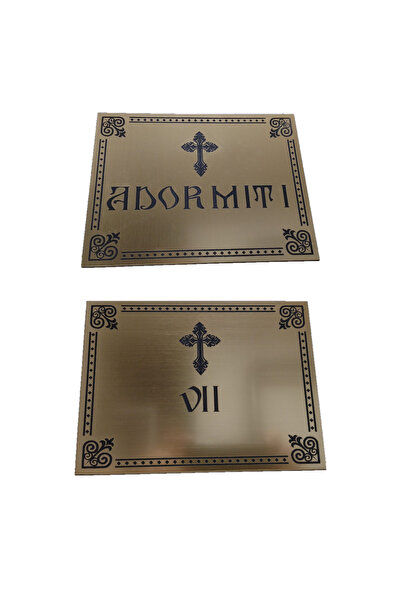 OEM Set of engraved candlestick plates, size 20x15 cm