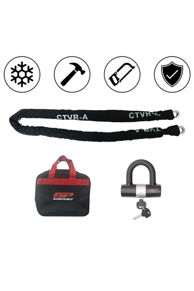 GP KOMPOZİT GP CTVR-A Universal 1.5 mt 10 mm Kesilmez Motosiklet Zinciri ve K...
