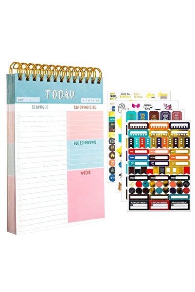 Generics مفكرة قائمة المهام، دفتر ملاحظات لقائمة المهام للعمل مع 4 ملصقات تخط...