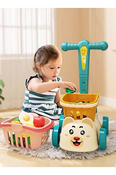 Generic Kids Shopping Cart Playset Shop Shopping Trolley Pretend Play Kitchen...