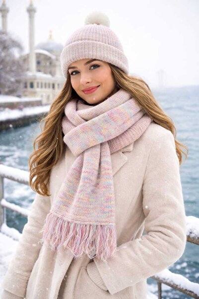ATE ÖZGÜNEŞ TRİKO TEKSTİL Women, Scarf Beanie Set