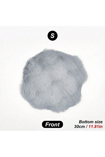 Choice Grey S Winter Plush Cat Bed Mat Round Pet Bed for Cats Small Dogs Flee...