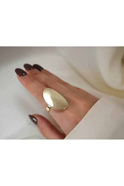 ATELİER TUĞBA خاتم ذهبي بيضاوي الشكل YZK156