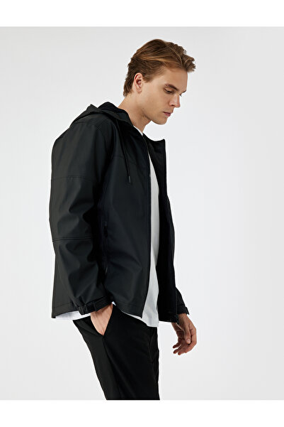 Koton Haina de ploaie cu glugă cu mânecă lungă și buzunar cu fermoar