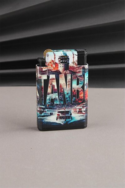 Silvio Monetti İstanbul Temalı Çift Yanışlı Mavi Pürmüz Ve Normal Alevli Gazl...