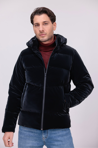 Gizrain Ανδρικό μαύρο χειμερινό παλτό Nova από ύφασμα, αδιάβροχο και αντιανεμ...