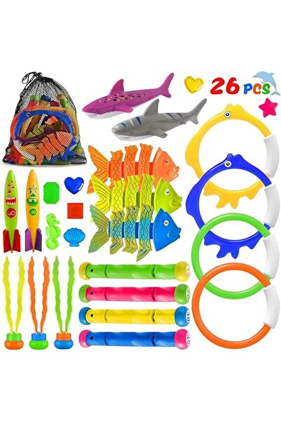 Arabest 26 Pcs Diving Pool Toys,for 3-12 Years Old, Dive Throw Toy for Pool, ...