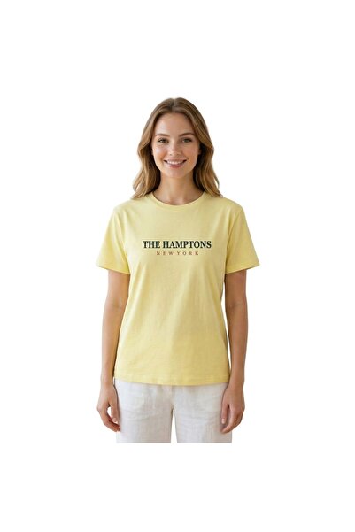 Enfield & Co. Hamptons Print Enfield&Co Women's T-Shirt the Yellow
