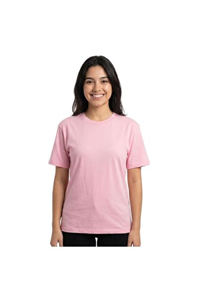 Enfield & Co. Tricou simplu din bumbac – Roz