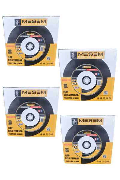 Meşem 4 KUTU (4x10 40 ADET ) FLAP DİSK ZIMPARA 115 x 22 mm 40 KUM