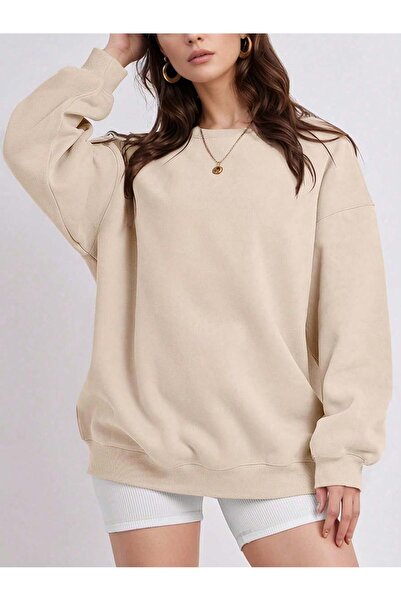 DAXİS Sportwear Company Plain Basic Circular Neck Women's Sweatshirt