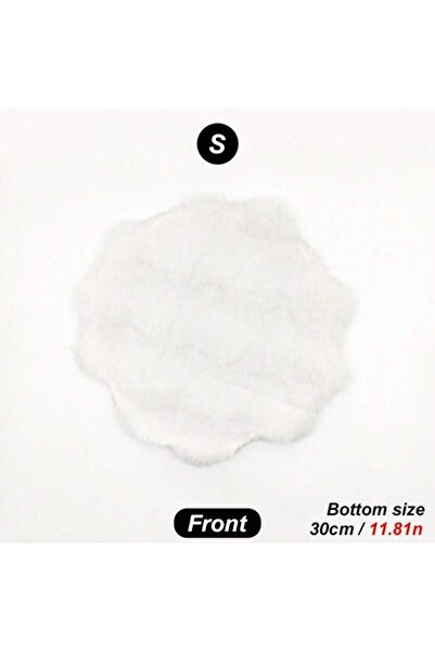 Choice White S Winter Plush Cat Bed Mat Round Pet Bed for Cats Small Dogs Fle...