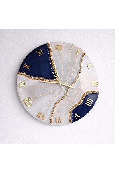 Sultan Tasarım 40cm Epoxy Design Stylish Wall Clock, Modern and Stylish Decor...