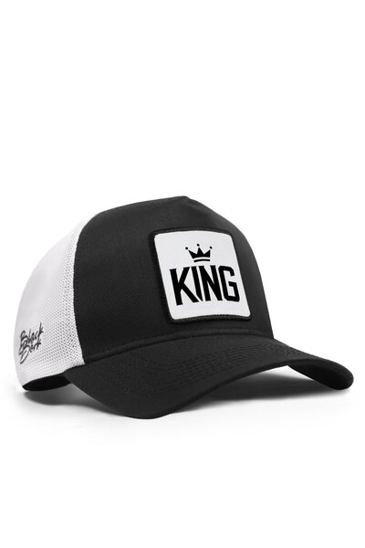 BlackBörk Șapcă de camioner Cordura cu logo King, negru-alb
